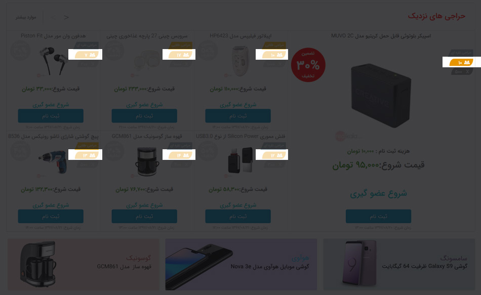 راهنمای ثبت نام در حراجی های آنلاین ردکالا