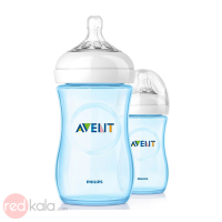 شیشه شیر نچرال 2 عددی 260ml آبی اونت