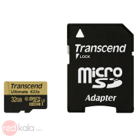  کارت حافظه microSDHC ترنسند مدل Ultimate کلاس 10 استاندارد UHS-I U3 سرعت 95MBps 633X همراه با آداپتور SD ظرفیت 32 گیگابایت 