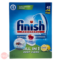 قرص ظرفشویی فینیش مدل All In 1 Lemon بسته 42 عددی