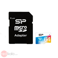 کارت حافظه microSDXC سیلیکون پاور مدل Color Elite کلاس 10 استاندارد UHS-I U1  ظرفیت 64 گیگابایت