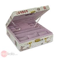 جعبه جواهر چرمی نقره کوب JB-02