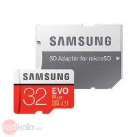 کارت حافظه microSDHC سامسونگ مدل Evo Plus کلاس 10 استاندارد UHS-I U1 سرعت 95MBps همراه با آداپتور SD ظرفیت 32 گیگابایت