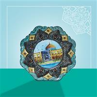 بشقاب میناکاری نقاشی