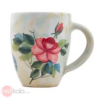 ماگ سفالی کارگاه خاکاب طرح رز